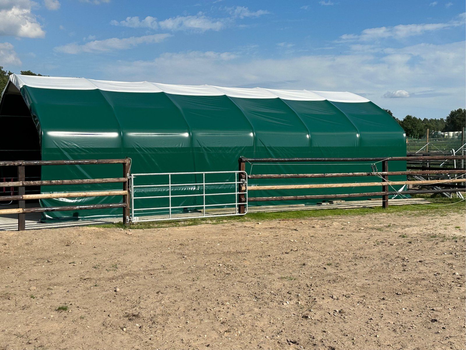 Weidezelt Weideunterstand Lagerzelt Rundbogenzelt 6m x 12m H 3,85m